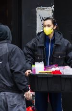 BELLA HADID Out and About in New York 12/18/2021