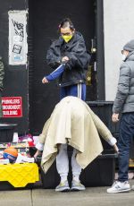 BELLA HADID Out and About in New York 12/18/2021