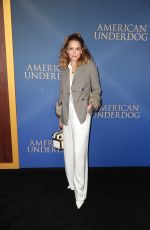 BETHANY JOY LENZ at American Underdog Premiree in Los Angeles 12/15/2021