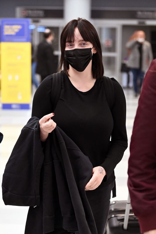 BILLIE EILISH Arrives at JFK International Airport in New York 12/04/2021