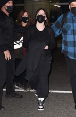BILLIE EILISH Arrivesat JFK Airport in New York 12/04/2021