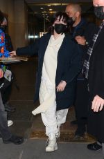 BILLIE EILISH Leaves NBC Studios in New York 12/07/2021