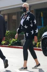 BRIGITTE NIELSEN at a Nail Salon in Los Angeles 12/28/2021