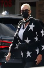 BRIGITTE NIELSEN at a Nail Salon in Los Angeles 12/28/2021