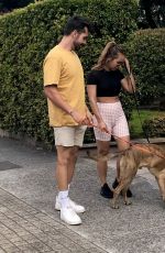 BROOKE BLURTON and Darvid Garayeli Out with Their Dogs in Melbourne 12/17/2021