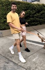 BROOKE BLURTON and Darvid Garayeli Out with Their Dogs in Melbourne 12/17/2021