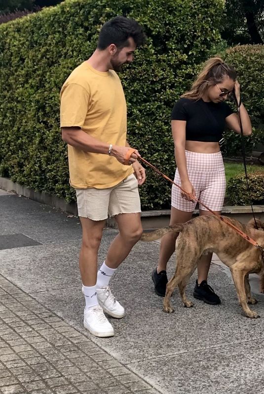 BROOKE BLURTON and Darvid Garayeli Out with Their Dogs in Melbourne 12/17/2021