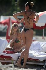 CANDICE SWANEPOEL and MARTHA GRAEFF in Bikinis at a Beach in Miami 12/11/2021
