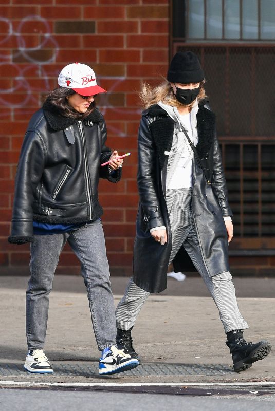 CARA DELEVINGNE Out with a Friend in New York 12/08/2021