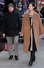CARRIE-ANNE MOSS Promotes The Matrix Resurrections at Good Morning America in New York 12/14/2021