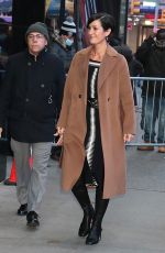 CARRIE-ANNE MOSS Promotes The Matrix Resurrections at Good Morning America in New York 12/14/2021