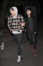 CAYLEE COWAN and Casey Affleck Leaves Peppermint Club in West Hollywood 12/28/2021