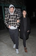 CAYLEE COWAN and Casey Affleck Leaves Peppermint Club in West Hollywood 12/28/2021