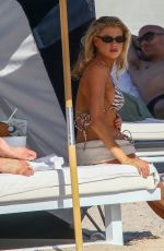 CHARLOTTE MCKINNEY in Bikini on the Beach in Miami 12/05/2021