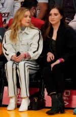 CHLOE MORETZ and a Friend at Orlando Magic vs LA Lakers Game at Staples Center in Los Angeles 12/12/2021