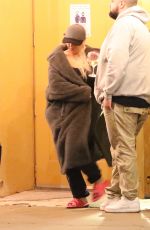 CHRISTINA AGUILERA Leaves Osteria Mozza in Los Angeles 12/04/2021