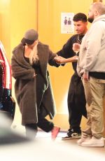 CHRISTINA AGUILERA Leaves Osteria Mozza in Los Angeles 12/04/2021