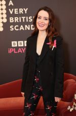 CLAIRE FOY at A Very British Scandal Launch 11/24/2021