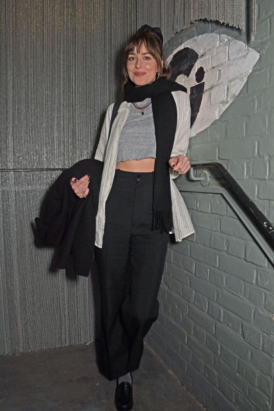 DAKOTA JOHNSON in Backstage of Cabaret in Playhouse Theatre in London 12/08/2021
