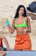 DUA LIPA in Bikini at a Boat in St. Barts 12/31/2021