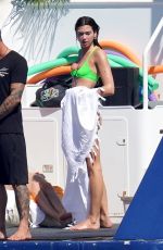 DUA LIPA in Bikini at a Boat in St. Barts 12/31/2021