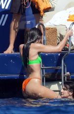 DUA LIPA in Bikini at a Boat in St. Barts 12/31/2021