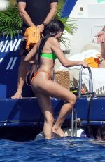 DUA LIPA in Bikini at a Boat in St. Barts 12/31/2021