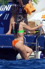 DUA LIPA in Bikini at a Boat in St. Barts 12/31/2021