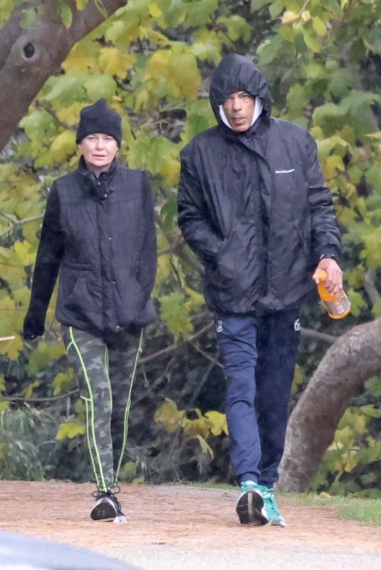 ELLEN POMPEO and Chris Ivery Out Hiking in Los Feliz 12/27/2021