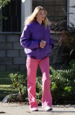 ELSA HOSK Out Near Her Home in Pasadena 12/17/2021