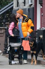 EMILY RATAJKOWSKI and Sebastian Bear McClard Out with Their Baby and Dog in New York 12/22/2021