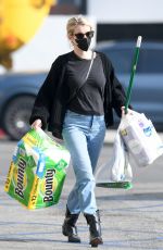 EMMA ROBERTS Shopping at Rite Aid in West Hollywood 12/02/2021