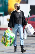 EMMA ROBERTS Shopping at Rite Aid in West Hollywood 12/02/2021