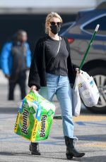 EMMA ROBERTS Shopping at Rite Aid in West Hollywood 12/02/2021
