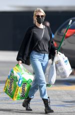 EMMA ROBERTS Shopping at Rite Aid in West Hollywood 12/02/2021