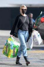 EMMA ROBERTS Shopping at Rite Aid in West Hollywood 12/02/2021