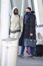 ENIKO PARRISH Arrives at JFK Airport in New York 12/20/2021