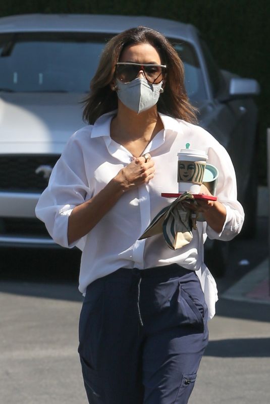 EVA LONGORIA Out for Coffee at Starbucks in Los Angeles 12/15/2021
