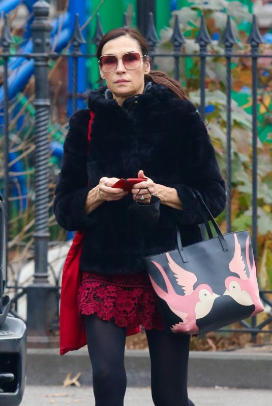 FAMKE JANSSEN Out and About in New York 12/15/2021