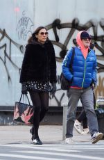 FAMKE JANSSEN Out with a Friend in New York 11/30/2021