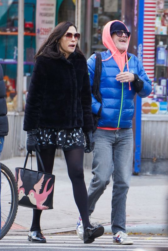 FAMKE JANSSEN Out with a Friend in New York 11/30/2021
