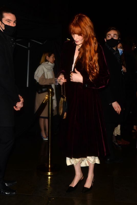 FLORENCE WELCH Arrives at The Kit Kat Club Press Night in London 12/12/2021
