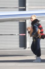 GWEN STEFANI Boards a Private Jet in Los Angeles 12/26/2021