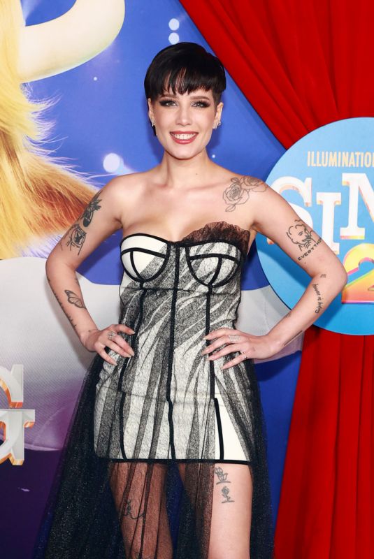 HALSEY at Sing 2 Premiere in Los Angeles 12/12/2021