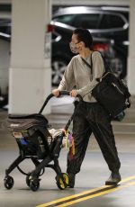 HALSEY Out with Her Baby in Beverly Hills 12/20/2021