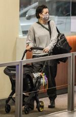 HALSEY Out with Her Baby in Beverly Hills 12/20/2021