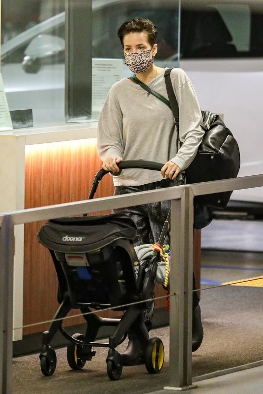 HALSEY Out with Her Baby in Beverly Hills 12/20/2021