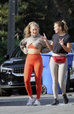 HANNAH BROWN Out Hiking with a Friend in Los Angeles 12/16/2021