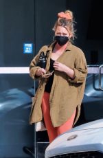 HILARY DUFF Leaves a Salon in Los Angeles 12/08/2021