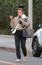 HILARY DUFF Out and About in Beverly Hills 12/10/2021
